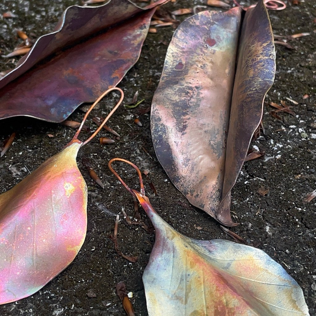 Copper leaves